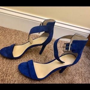 Calvin Klein Bright Blue Vivian Suede Pumps